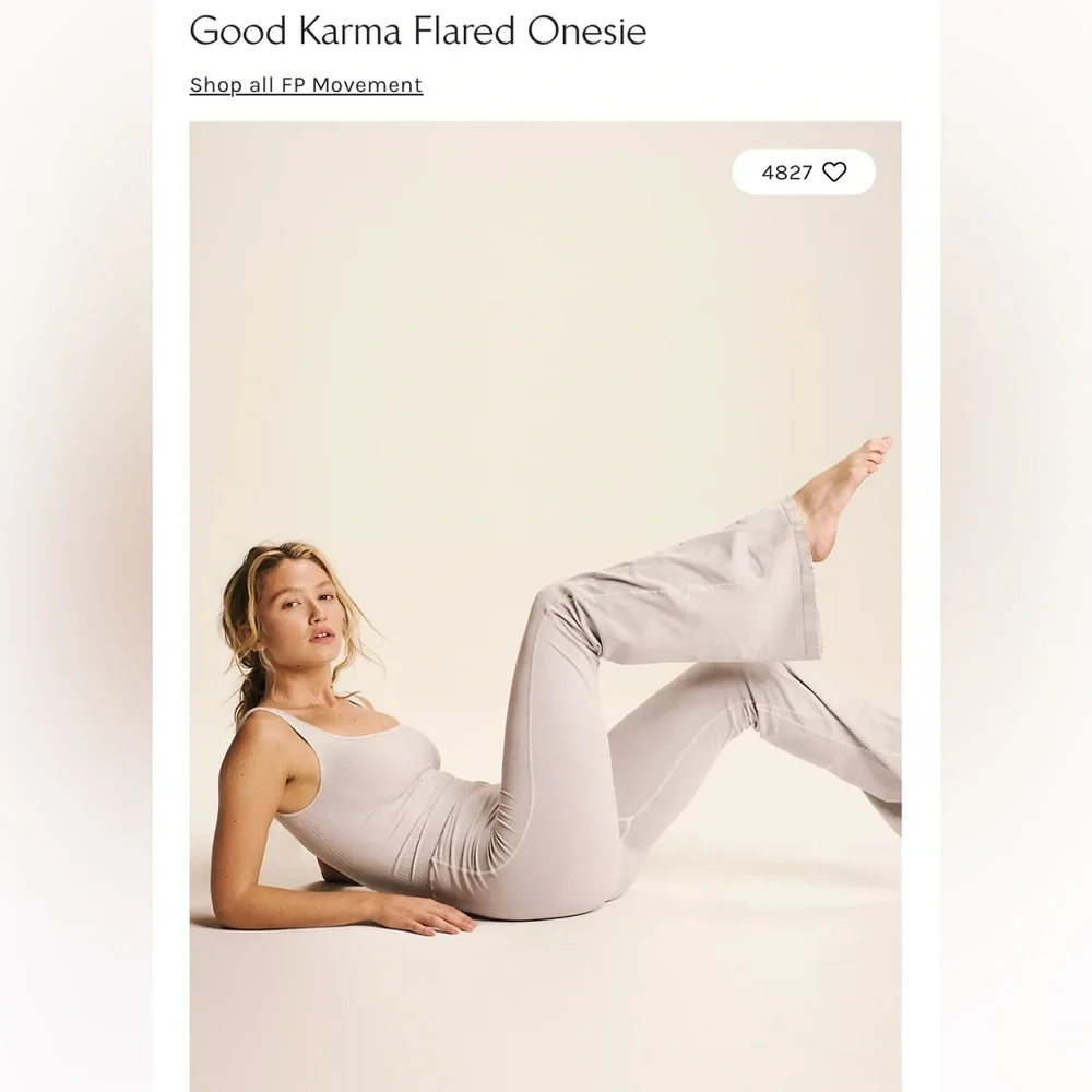Free People Good Karma Flare onesie NWOT - Picture 4 of 4
